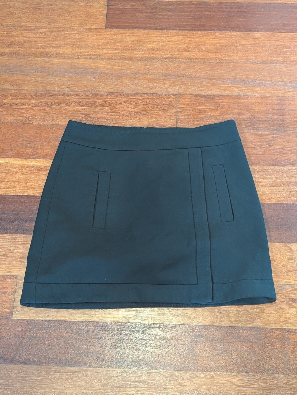 Zara Black Mini Skirt with Pocket Trim